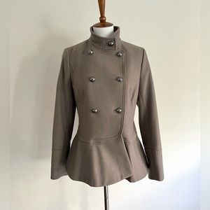 Banana Republic Italian Wool Peplum Coat